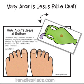 Mary Anoints Jesus Paper Craft