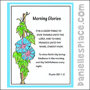Morning Glory with Bible Verse Picture