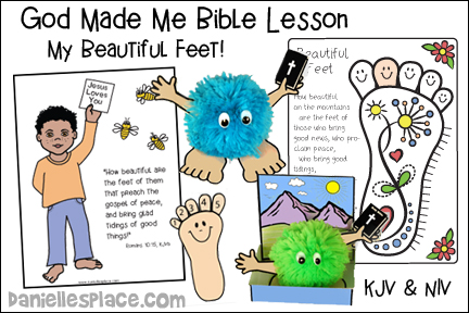 God Made Me Bible Lesson - Beautiful Feet