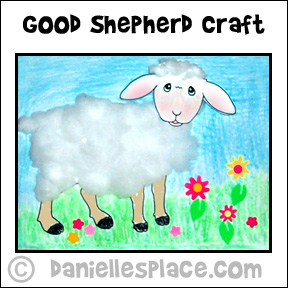 Cotton Ball Sheep Coloring and Activity Sheet