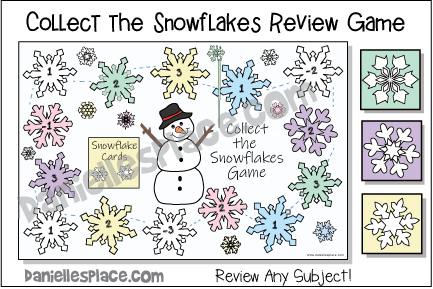 Collect the Snowflake Review Game