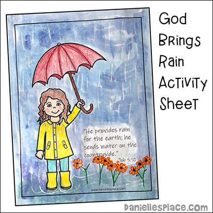 Spring Bible Verse Activity Sheet - Go Brings Rain.