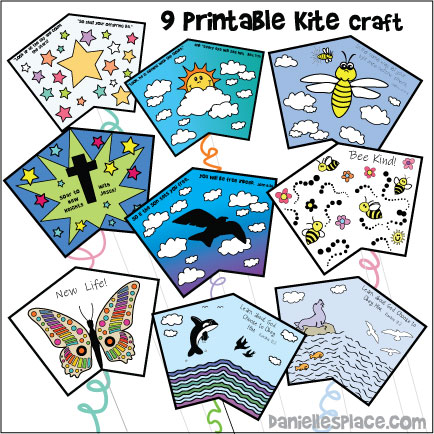 Nine Printable Kite Patterns for Vacation Bible School