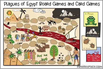 Plagues of Egypt Bible Lesson Review Printable Games