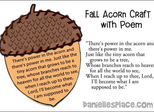 Acorn Craft with Poem