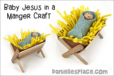 Baby Jesus in a Manger Christmas Craft