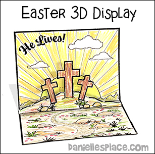 He Lives! 3D Calvary Display Easter Craft for Children's Ministry