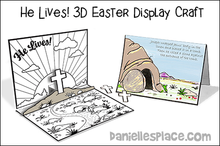 He Lives! 3D Easter Calvary Display and/or Card Craft