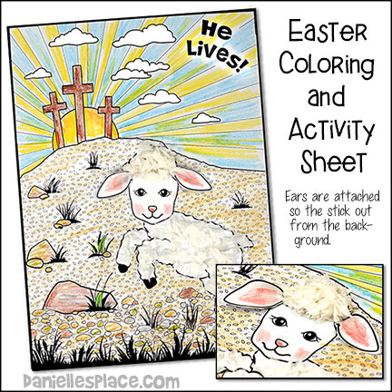 Easter Coloring and Activity Sheet for Children's Ministry