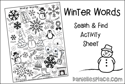 Winter Words Search and Find Activity Sheet