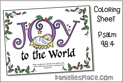 Joy to the World Nativity Coloring Sheet for Children's Ministry