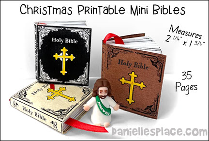 Mini Printable Bible Christmas Ornament