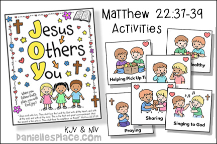 JOY, Matthew 22:37-39 Bible Activities