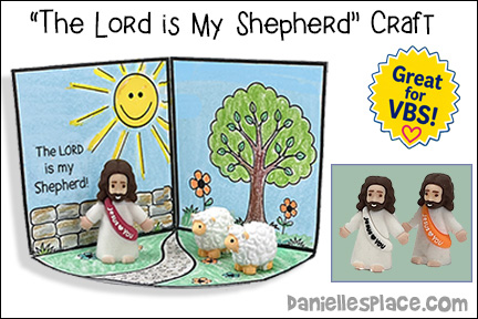 The Lord is my Shepherd" Bible Craft Psalm 23