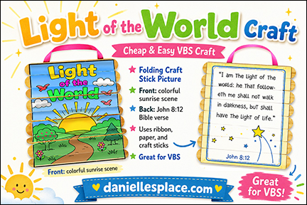 Light of the World Folding Craft Stick Canvas