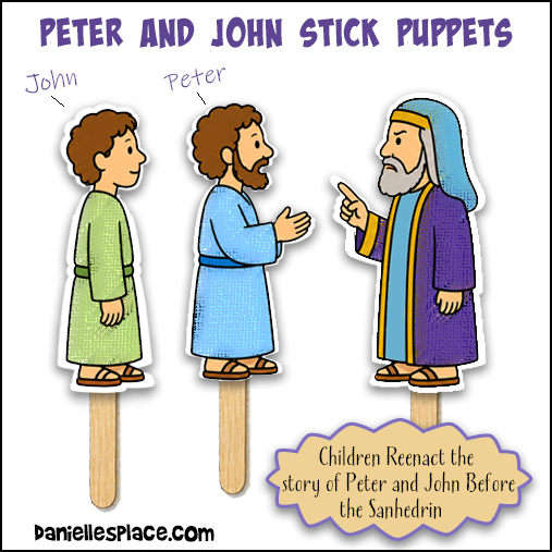 Peter and John Stick Puppets