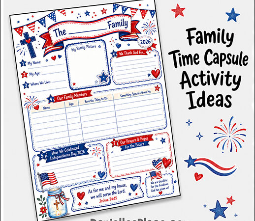 Family Time Capsule Activity Ideas and Printable
